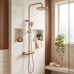 REA - Sprchový set s termostatem Parot Light Brush Copper REA-P9672