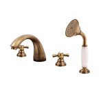 RAV Slezák - MORAVA RETRO - Vanová baterie 4-otvorová, Stará mosaz (Bronz), 1/2" MK369.5SSM