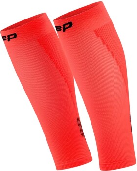 CEP dámské běžecké kompresní lýtkové návleky 5.0 - neon coral Velikost: III (32-38 cm obvod lýtka)
