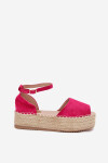 Dámské espadrilky na platformě s pletením fuchsie Selise 38