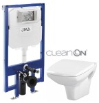 JIKA předstěnový instalační 8 cm systém bez tlačítka + WC CERSANIT CLEANON CARINA + SEDÁTKO H894652 X CA1