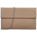 Módní dámská koženková plesová kabelka Trifa, béžová