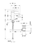 DURAVIT - Circle Umyvadlová baterie s výpustí, chrom CE1010001010