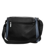 Trendy dámská koženková crossbody kabelka Vanda, černo-béžová