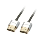 Lindy CROMO Slim černá / HDMI kabel / High Speed / 1 m / Ethernet / pozlacené konektory (41671)