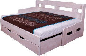 HP-Nábytek Jednolůžko Paris Twin BUK s roštem - rozkládací ROZMĚR: 90 x 200 cm (pravý)