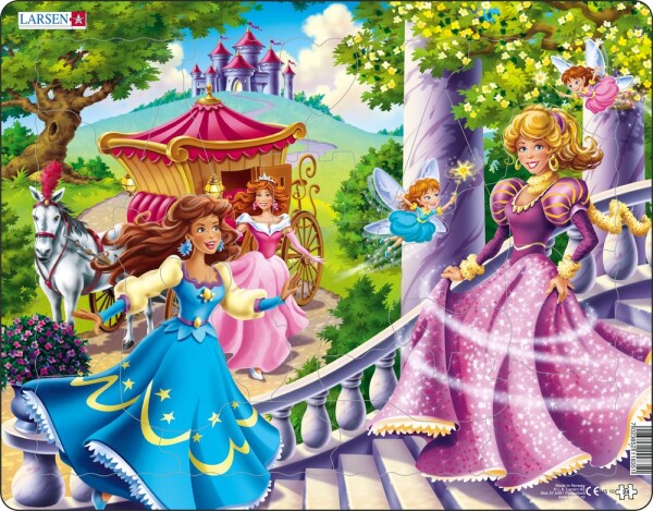 Puzzle MAXI princezny+2 létající/24 dílků,