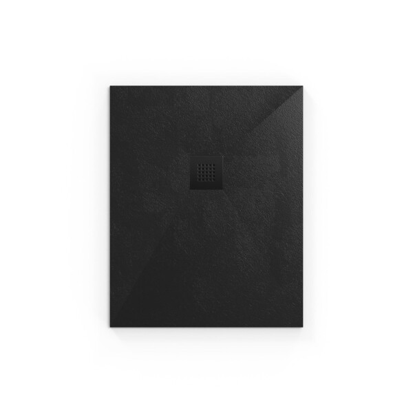Sprchová vanička obdélníková SAT Alek 100x80 cm litý mramor černá SATALEK10080 SATALEK10080