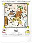 Nástěnný kalendář 2026 NOTIQUE - Josef Lada – Říkadla, 30 x 34 cm