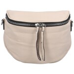 Módní dámská koženková ledvinka/crossbody André, béžová