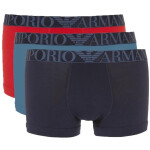 Pánské boxerky 3Pack 111357 4R726 modré/červené/tm. modré Emporio Armani