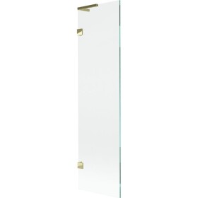 MEXEN/S - Lunar L vanová zástěna FIX 50 x 150, transparent, zlatá 897L-050-000-50-00