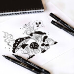 Uni PIN Manga Shonen sada 5 ks černé