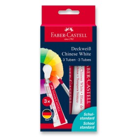 Faber-Castell Faber-Castell, 125093, sada temperových barev, bílá, 3 ks