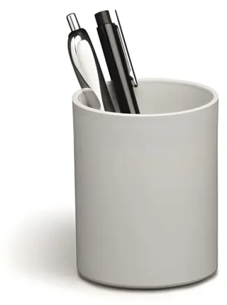 Durable ECO Stojánek na psací potřeby šedý / Stojánek na tužky / recyklovaný plast / O 8 cm (775910)