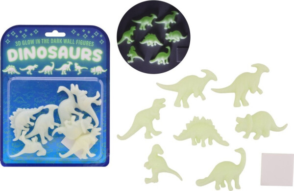 Svítící dinosauři na zeď 3D - Johntoy