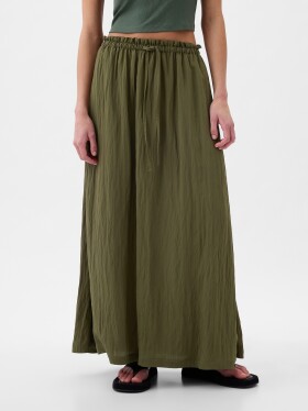 Khaki dámská maxi sukně GAP