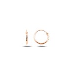 LUNICA Stříbrné kroužkové náušnice 1 cm ROSE GOLD 0498