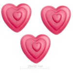 Barbara Luijckx sp. z o. o. Dekorace čokoládová Srdce Trio 3D 16 ks