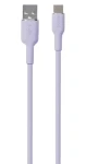 Puro Soft Silicone Cable levandulová / Datový kabel / USB-A / USB-C / 1.5m (PUUSBCICONLVD)