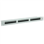 Intellinet 24-Port Cat6a Patchpanel geschirmt 1HE Kabeleinführung 90° abgewinkelt schwarz 24 portů patch panel 483 mm (1