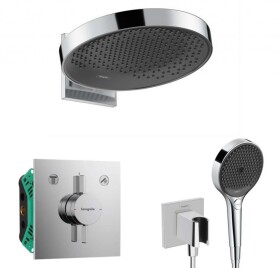 HANSGROHE - Sprchový set s baterií pod omítku, s tělesem, průměr 36 cm, 3 proudy, chrom SANI21HHH009