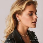 Royal Fashion stříbrné náušnice GU-DR23083E-SILVER-MOONSTONE-TOPAZ