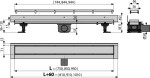 Alcadrain Podlahový žlab APZ23-DOUBLE9-750 APZ23-DOUBLE9-750