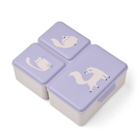 LIEWOOD Svačinový box Driss Cat / Warm lilac 1,2 l, fialová barva, plast