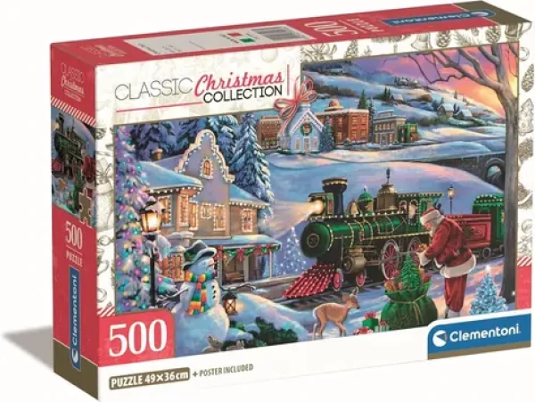 CLEMENTONI Puzzle Vánoční kolekce: Vánoční vlak