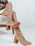 Dámské semišové béžové kozačky FashionStreet ZY1244 40