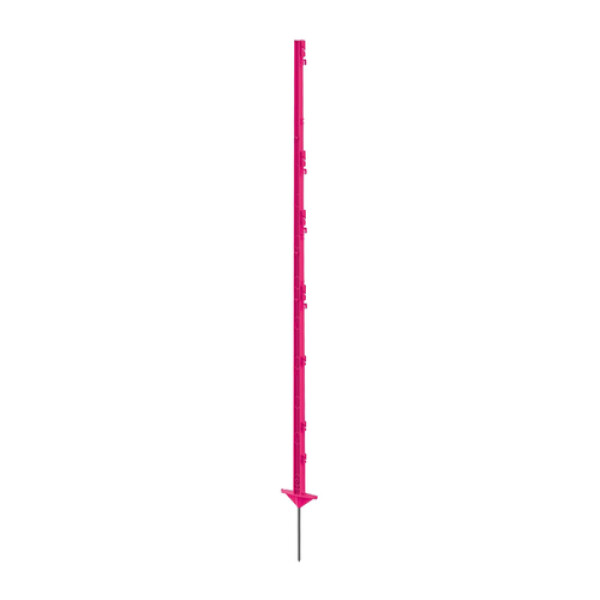 Plastový sloupek pro elektrický ohradník, délka 156 cm, 11 oček, růžový
