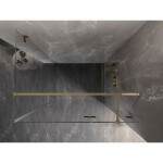 MEXEN/S - Lunar T sprchový kout dveře křídlové pravá 135 x 90, transparent, zlato 834T-135-090-50-00-P