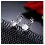 Náušnice Swarovski Elements Megan, Bílá/čirá