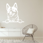 Samolepka Akita Inu Barva: černá, Velikost: 60 x 58 cm