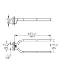 GROHE - Selection Dvojitý držák na ručníky, Hard Graphite 41059A00
