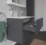DURAVIT - L-Cube Umyvadlová skříňka 55x82x48 cm, 2 zásuvky, grafit mat LC624104949