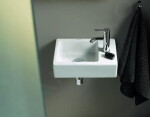 DURAVIT - Vero Air Umývátko 380x250 mm, bez přepadu, otvor pro baterii vpravo, WonderGliss, bílá 07243800001