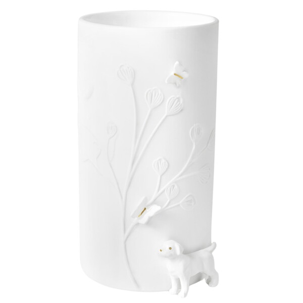 Räder Porcelánová váza Dog Standing, bílá barva, porcelán