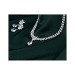 Luxusní souprava šperků Swarovski Elements Desireé, Bílá/čirá 43 cm