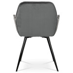 Jídelní židle, šedá, sametová látka, DCH-421 GREY4