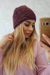Fleecová čepice Edyta K298 tmavě fialová UNI