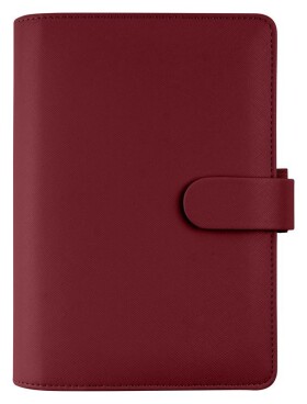 Kroužkový diář FILOFAX Saffiano, Osobní, dark cherry, modulární