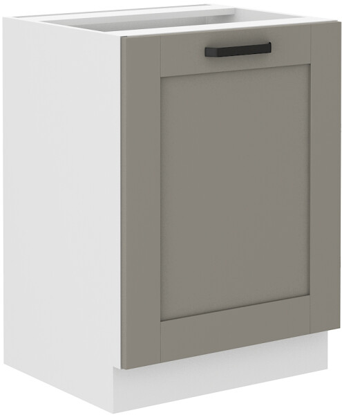 Spodní skříňka Luna 60 D 1F BB Barva korpusu: Bílá, Barva dvířek: Clay Grey