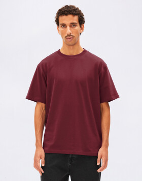 Tričko Armedangels Maarkos Heavy Weight 3639 velvet red