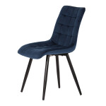 Jídelní židle, modrá, sametová látka, CT-384 BLUE4