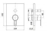 PAFFONI - Ringo Baterie pod omítku pro 2 spotřebiče, chrom RINBOX015CR