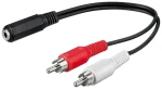 Goobay 50092 černá / Audio adaptér / Jack 3,5 mm - 2x RCA / 20 cm (50092)