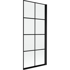 MEXEN - MIST vanová zástěna 80x150 cm 6mm 1-s, černá, dekor, pravá 8A9-080-001-70-77-P