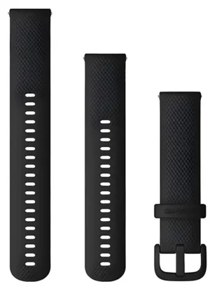 Garmin Silikonový řemínek Quick Release 20 černá / Řemínek / silikonový / 20 mm / černá přezka (010-13021-03)